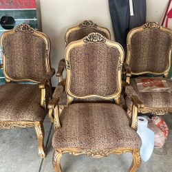 Unique Animal Print Dinningroom Chairs 