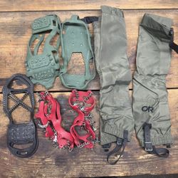 Gaiters OR Snow  Traction Devices Chains 