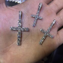 Moissanite Cross Pendant