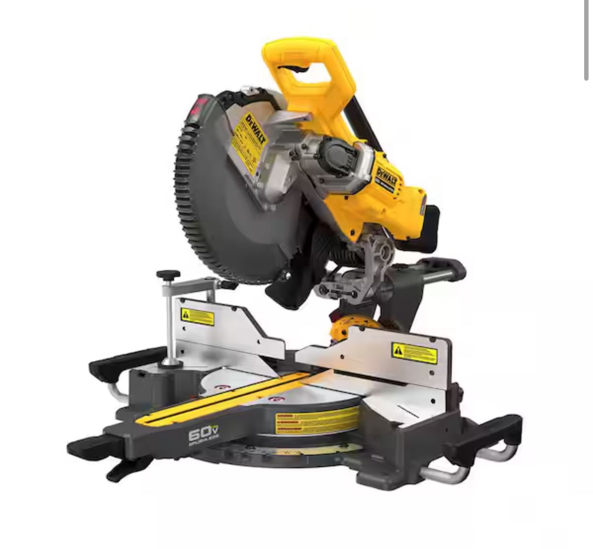 DEWALT 60V Lithium-Ion 12 in. Cordless Sliding Miter Saw with rolling stand