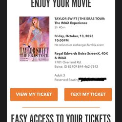 Eras Tour Movie Tickets