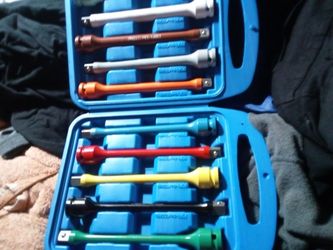 Impact Torque Stick Torque Limiting Extentsions Bar Set Color Coded 10 piece