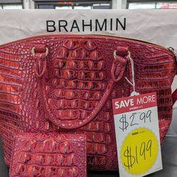Red Brahmin W Matching Wallet Like New