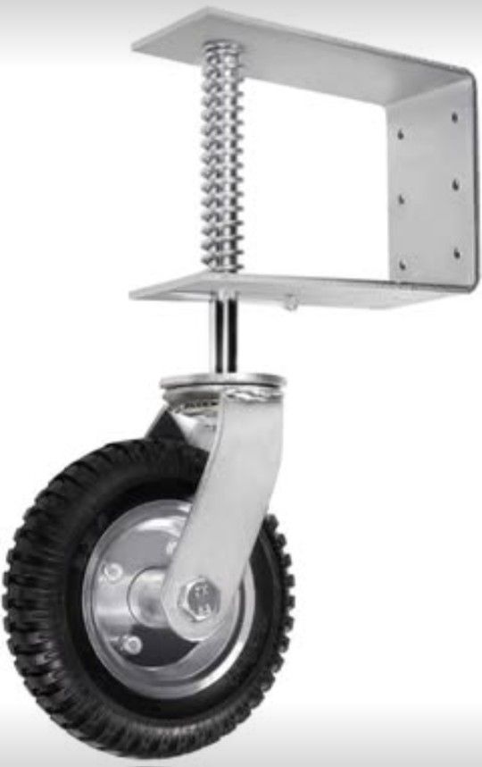 8" inch Flat-Free Tire Gate Wheel Spring Suspension Heavy Duty Spring ...