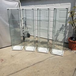 Glass Display Cabinet  - $110 Each - Like New Condition 