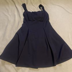 Navy blue A-line dress 