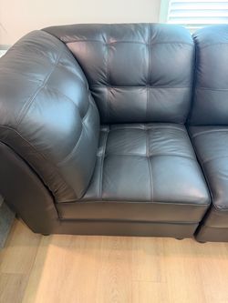 Black Leather couch - Abbyson