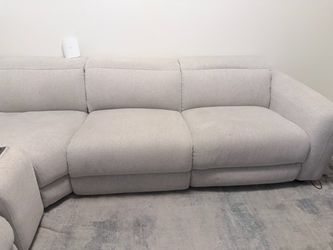 Light Gray Fabric Sectional Sofa