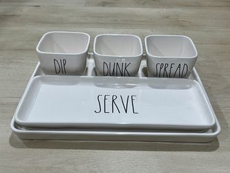 NEW Rae Dunn 5 Piece Serving Platter