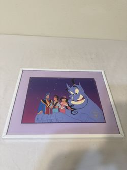 Lithograph Disney's Aladdin and the King of Thieves 12"X15" Framed 1996
