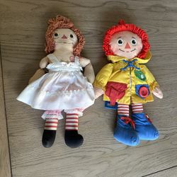 Vintage Raggedy Ann And Andy Dolls