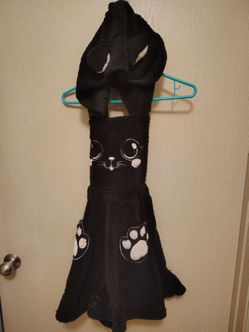 Black fuzzy cat costume