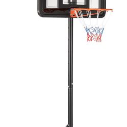 Outdoor Portable Basketball Hoop Goal Court System 4.2-10ft Adjustable Height