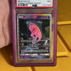 Mewtwo gx shining legends psa 9 pokemon card