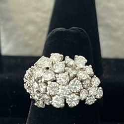 3.1 TCW Diamond Cocktail Ring 18k Gold