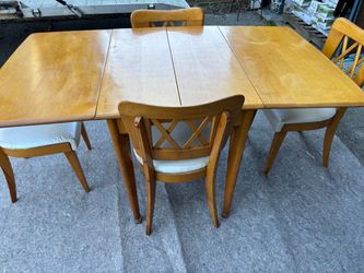 MCM dining set table 4 chairs