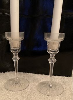 Crystal Glass Candle Sticks 