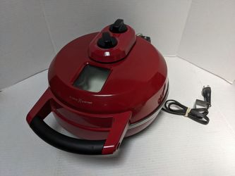 BREVILLE Crispy Crust Pizza Oven Model BPZ600 Red With 12" Stone Works Excellent Condition