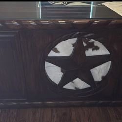 Real Cow Hide Desk