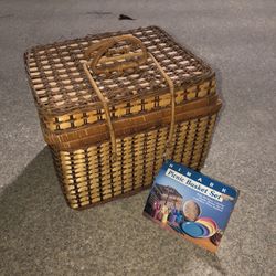 Picnic Basket With Plates And Cups  