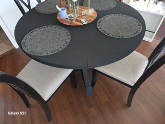 Round Dining Table in a slate finish 50 inch