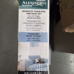 Alexandria Moulding 9/16 in. H X 2-5/8 in. W X 8 ft. L Primed White MDF Molding