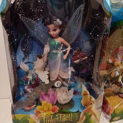 Disney Tinkerbell Porcelain Dolls. New In Box. 