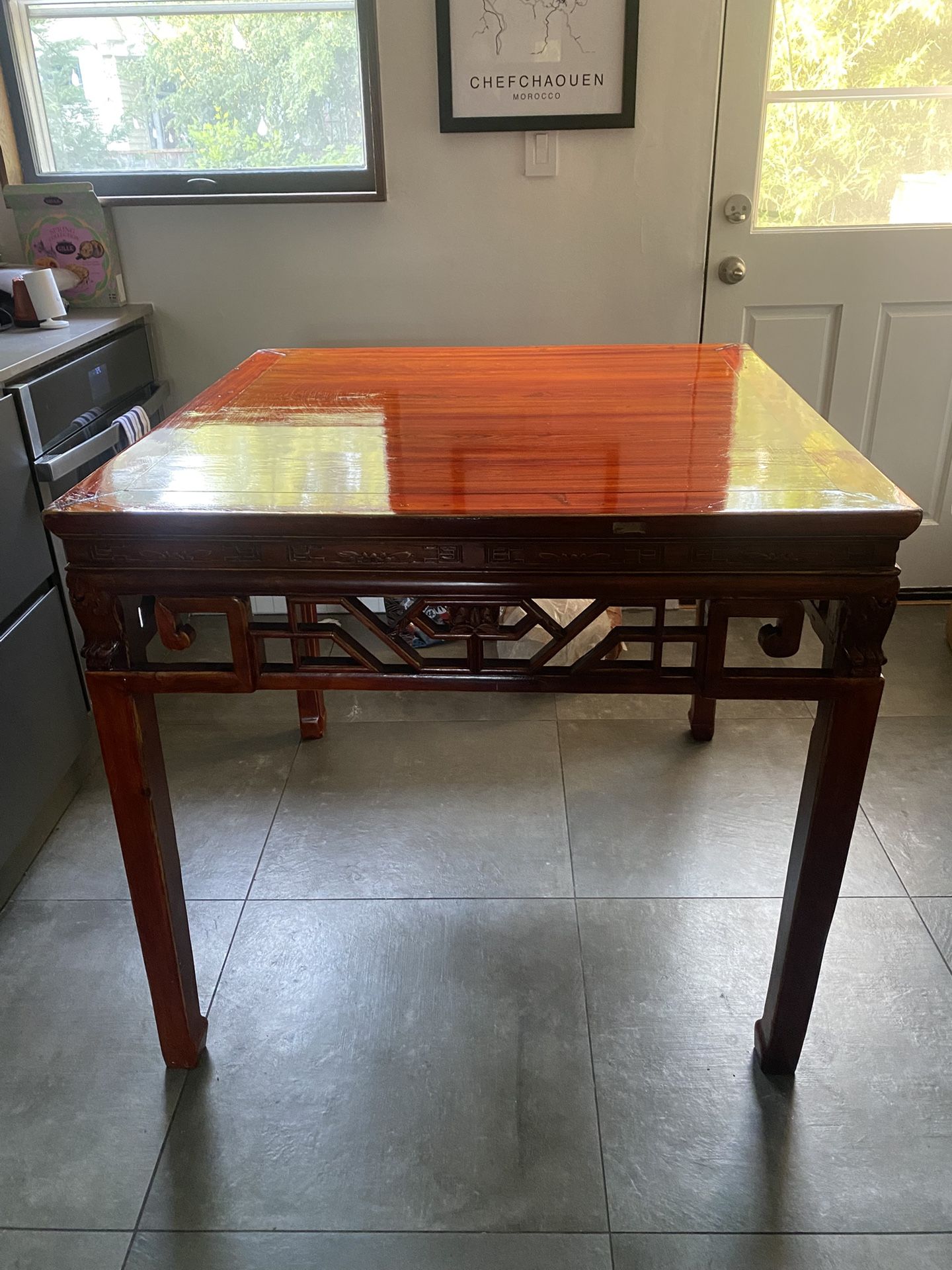 Beautiful Solid Wood Square Dining Table