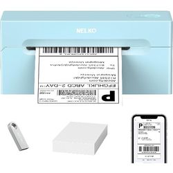 Nelko Bluetooth Thermal Shipping Label Printer, 4x6 Shipping Label Printer for Shipping Packages, Support Android, iPhone and Windows, Widely Used for