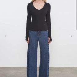 Enza Costa- Cashmere Jersey New Classic V-neck 