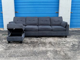 Gray sectional sofa(free delivery)