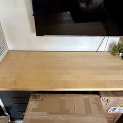 Ikea Wood Desk & Extendable Legs