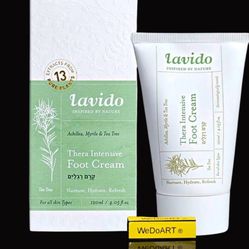 New Never Been Used Lavido Foot Cream Achillea, myrtle & tea tree 120 ml