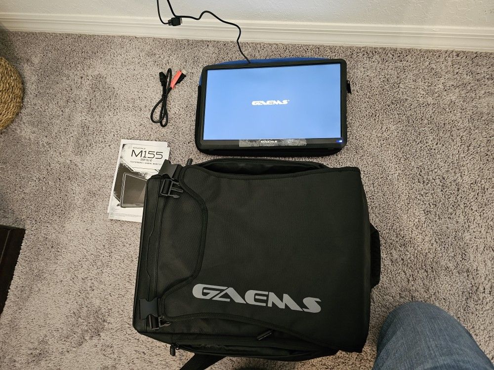 Gaems M155 15.5in Portable Gaming/Streaming Monitor, Case, Backpack and cables