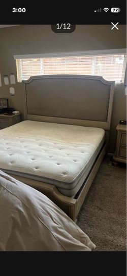 King size sleep number bed and room set