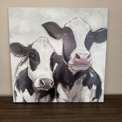 Farmhouse Cow Canvas
