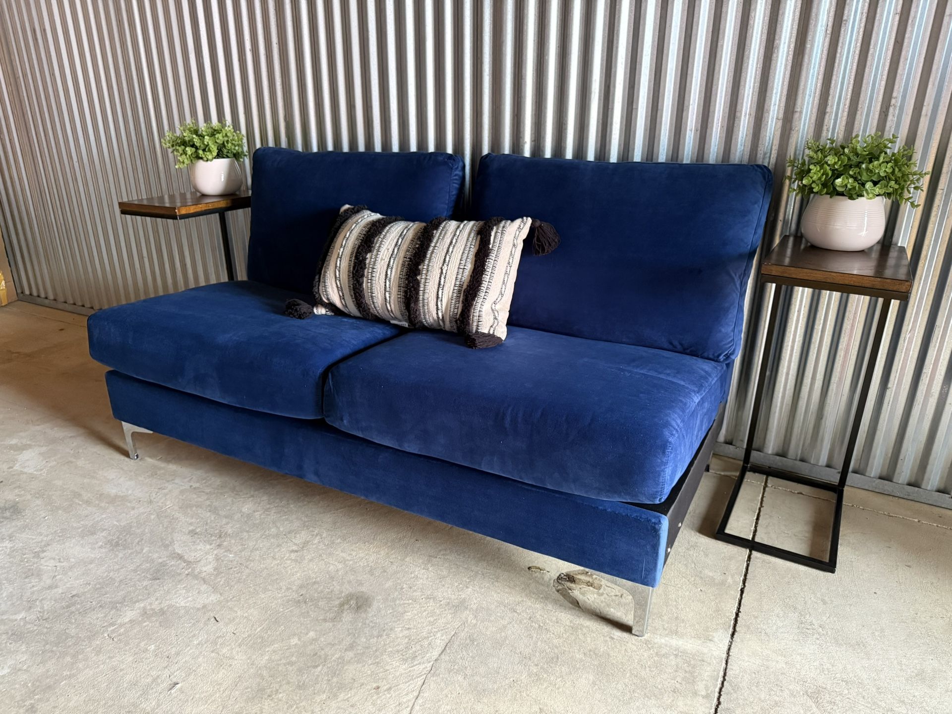 New Armless Loveseat Or Small Sofa