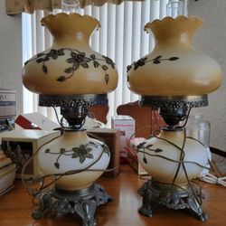 Pair of Rare Vintage Hurricane Electric Lamps