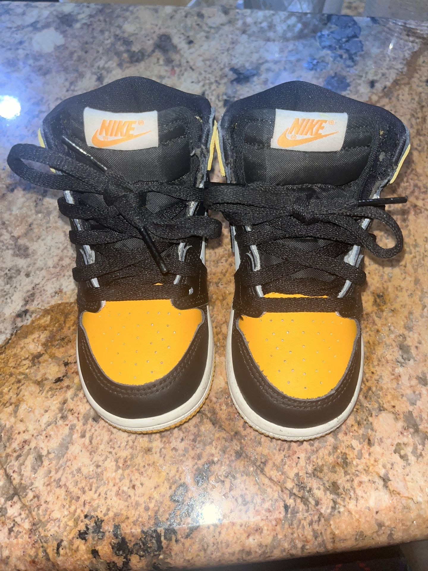 Baby Jordan Nike shoes - Black & Yellow - Size 7C