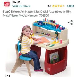 Kids Art Desk With Chair