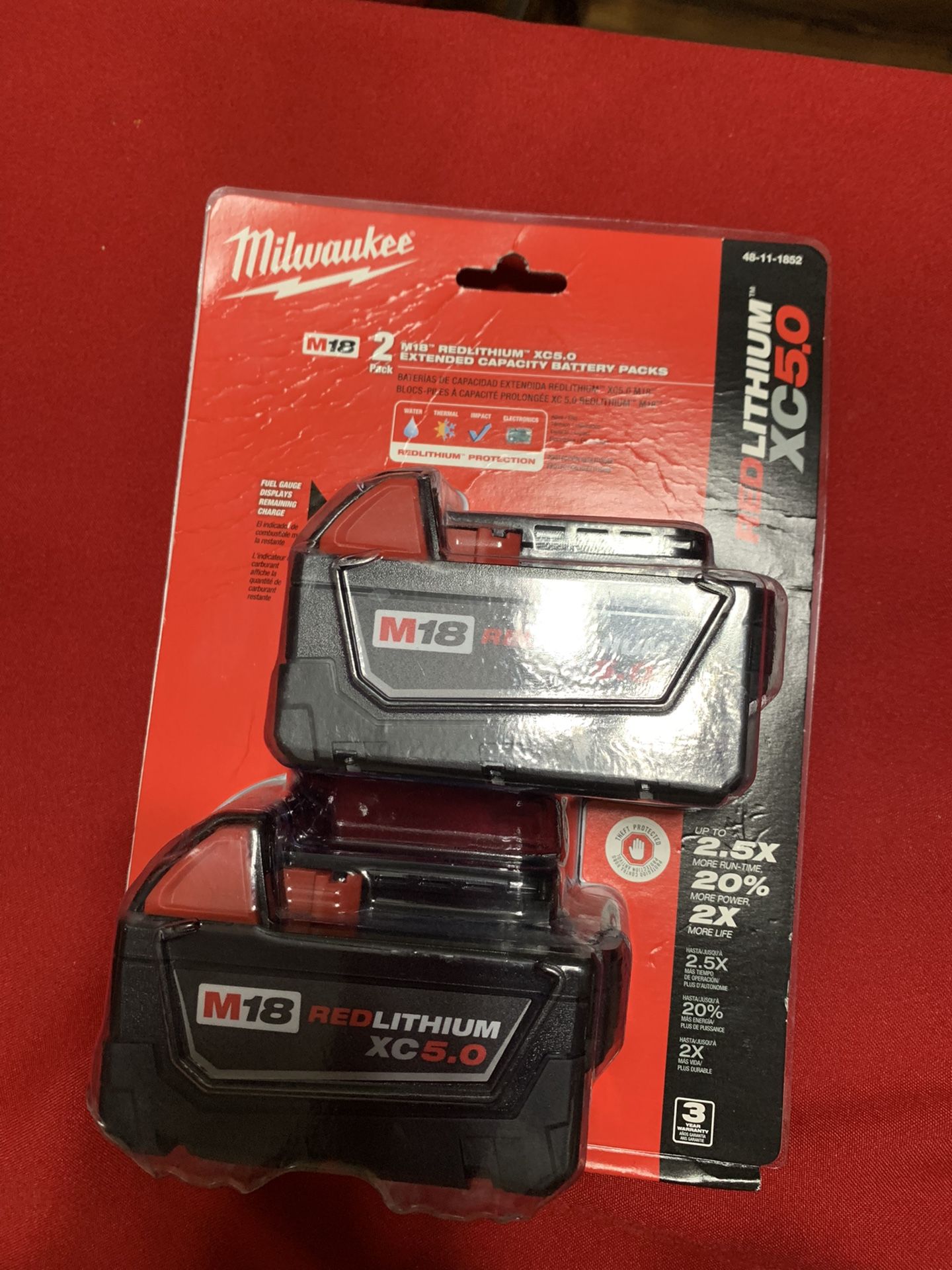 Milwaukee M18 2 Pack Batteries 