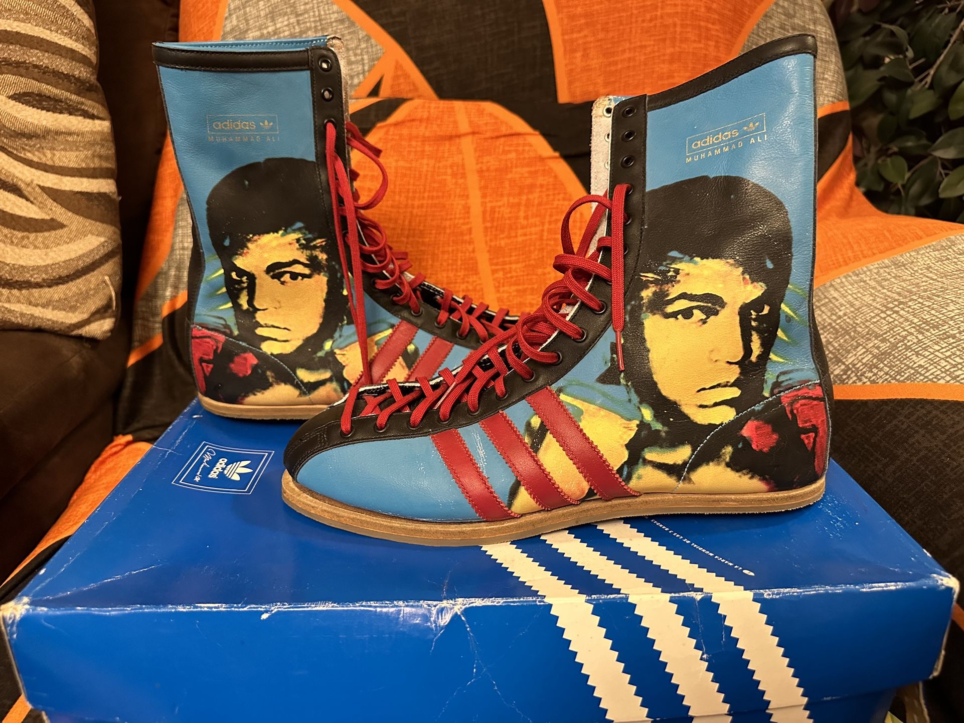 Adidas Muhammad Ali X Andy Warhol Boxing Shoes 2005 Only 500 Pairs Made