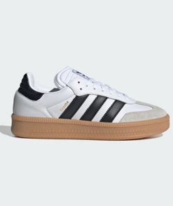 adidas Samba XLG J White Black Gum Leather Low Top Sneakers Kids  JH6516