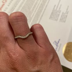 Ring/ Wedding Band 14K White Good 