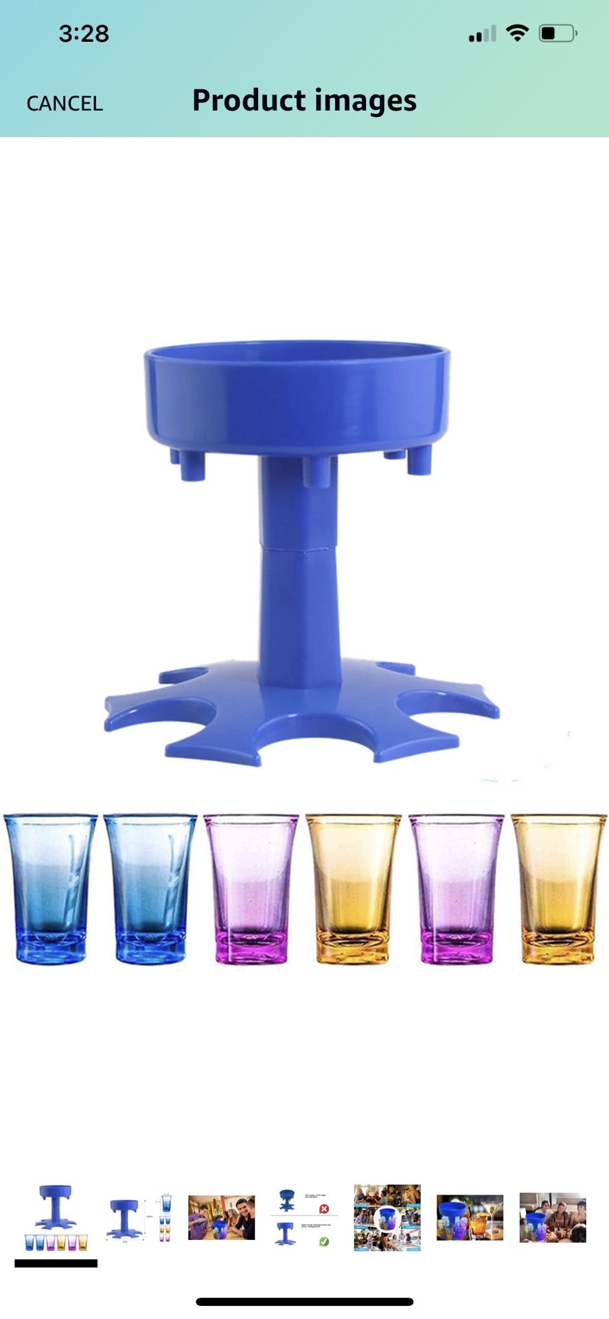 Brand New 6 Shot Glass Dispenser and Pourer, Quick Shot Buddy With Cups For Filling Liquids, Multiple 6 Ways Liquor Beverage Dispenser, Wine Alcohol D