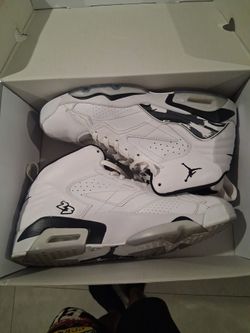 Air Jordan 6 Retro Low White Black Sneakers Size 12