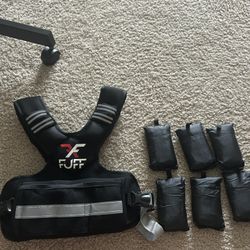 Adjustable Weighted Vest,4-10lb with 6 Ironsand black