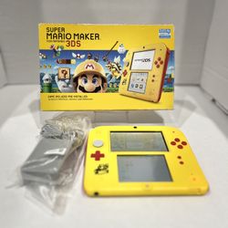 Nintendo 2DS Super Mario Maker for Nintendo 3DS Bundle - Yellow/Red w/Box