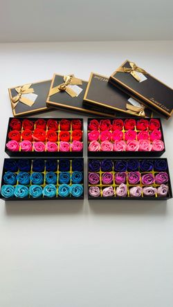 Flower Scented Soap Roses In A Gift Box