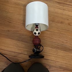Boys Sports Lamp And Night Stand Room Decor 